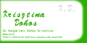 krisztina dohos business card